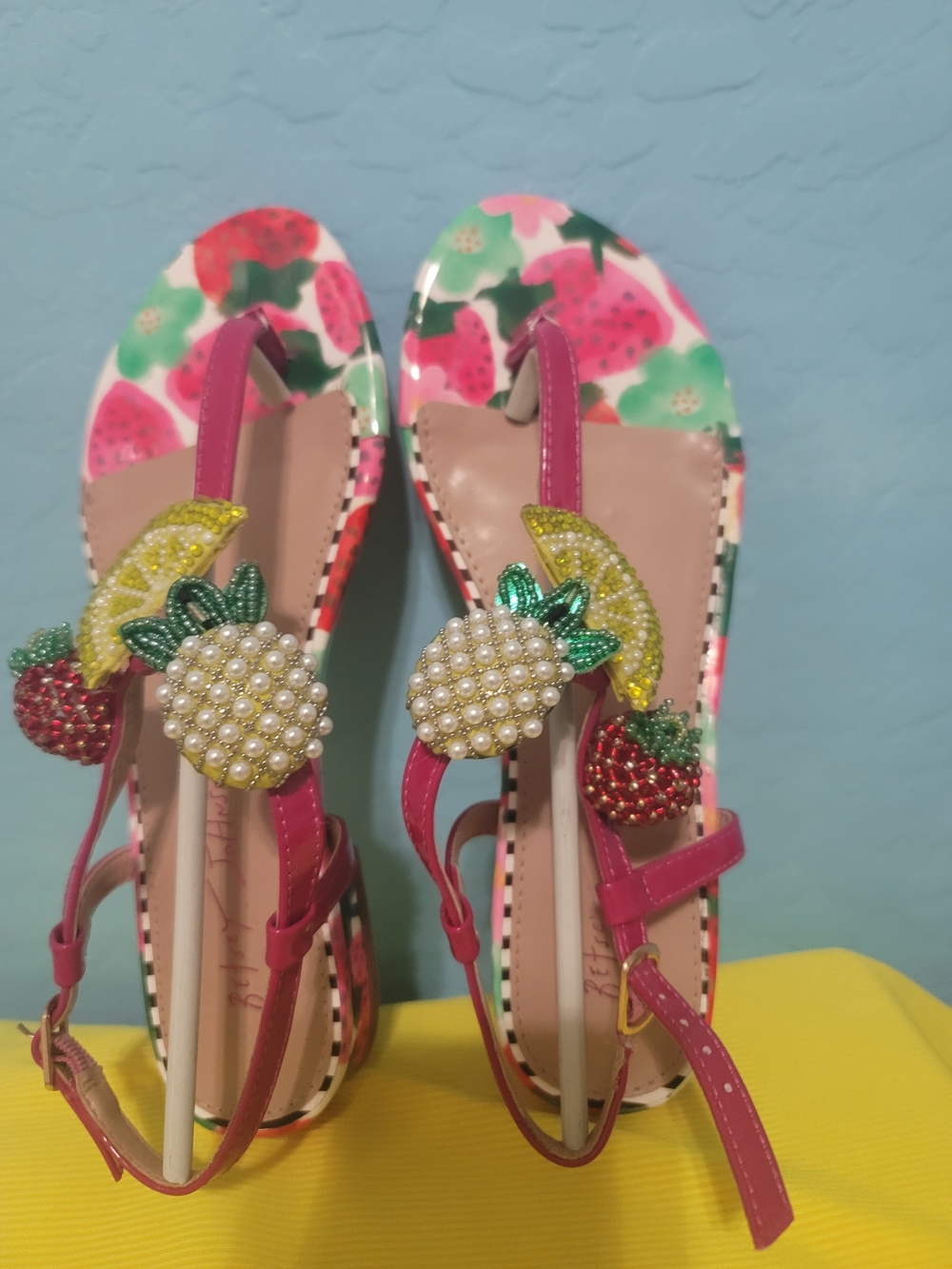 Betsy Johnson Women Berry Fruit Sandals